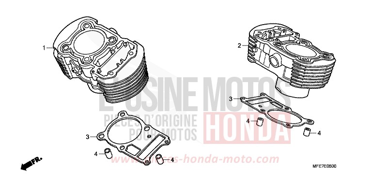CYLINDRE de Shadow Aero GRAPHITE BLACK (NHB01B) de 2010